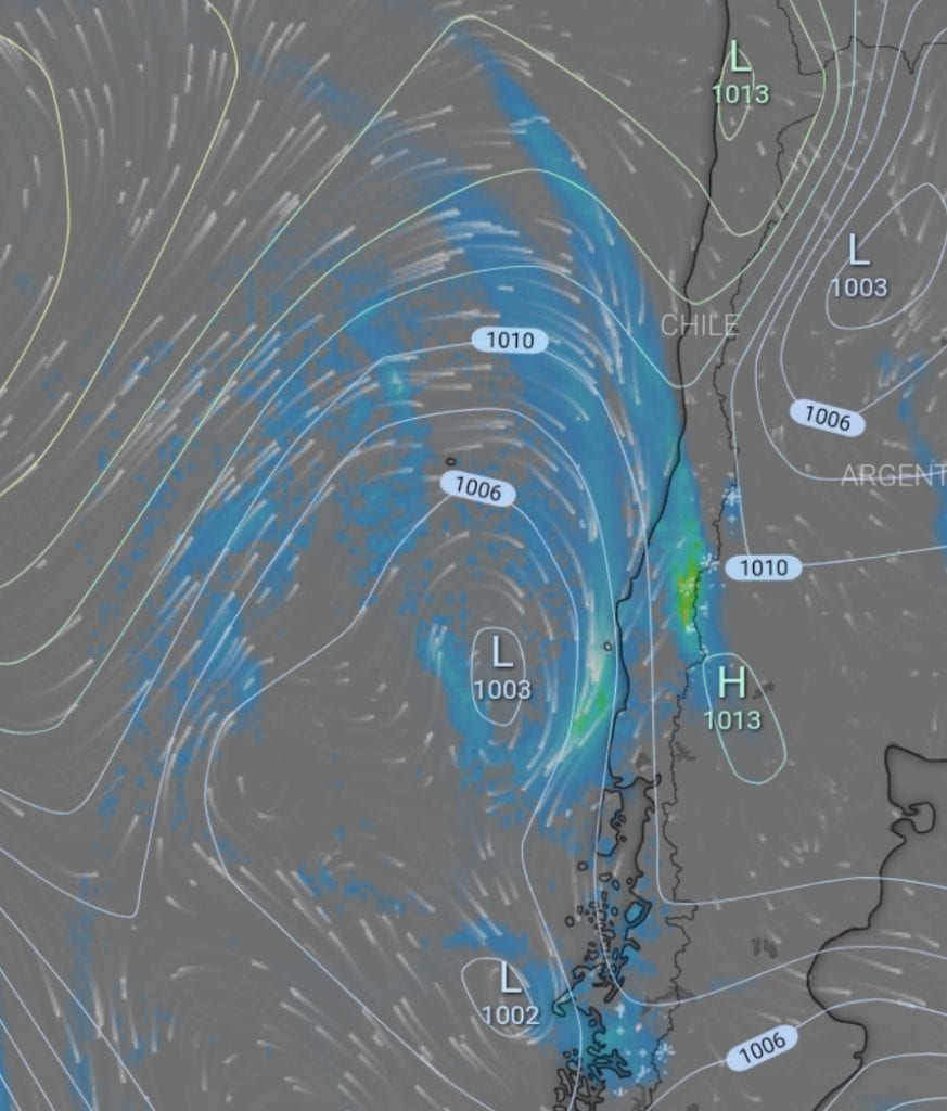 Noticias Chile | sistema frontal aproxima a la zona central nuevamente con fuertes precipitaciones y nieve en cordillera